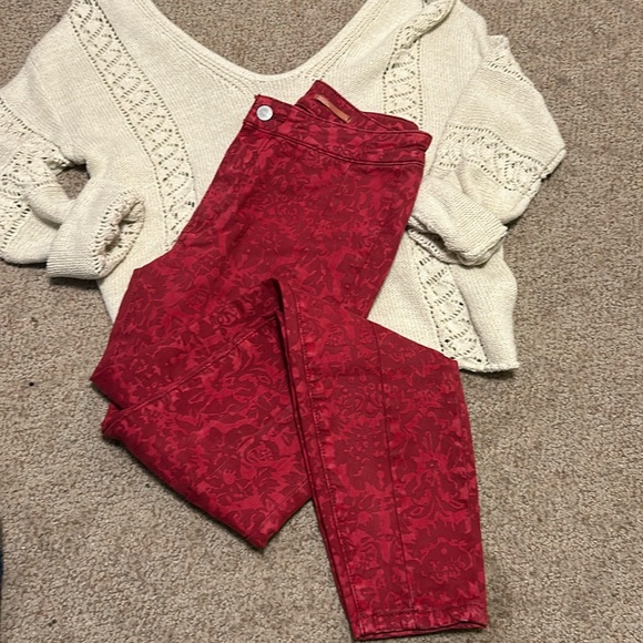 Anthropologie Pilcro Flocked High-Rise Leggings - Picture 3 of 9